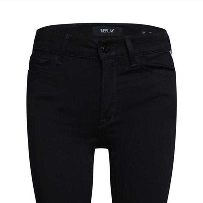 Blue-Dark Navy - Side - Replay Womens-Ladies Luz Skinny Jeans