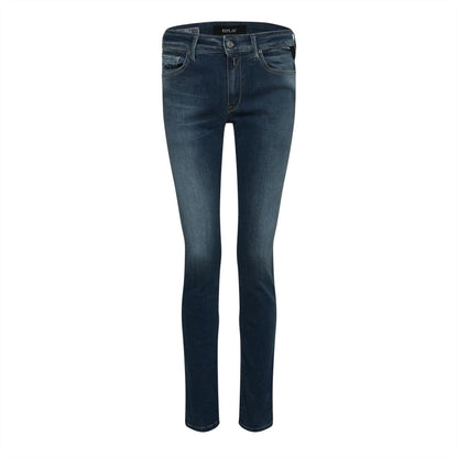 Dark Blue - Front - Replay Womens-Ladies Luz Skinny Jeans
