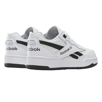 White-Black - Back - Reebok Childrens-Kids BB 4000 II Leather Trainers
