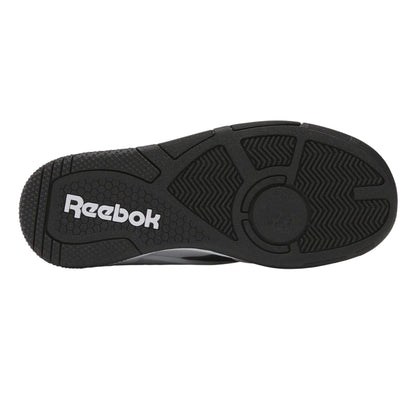 White-Black - Pack Shot - Reebok Childrens-Kids BB 4000 II Leather Trainers