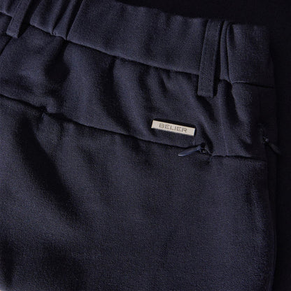 Navy - Side - Belier Mens Wide Leg Trousers