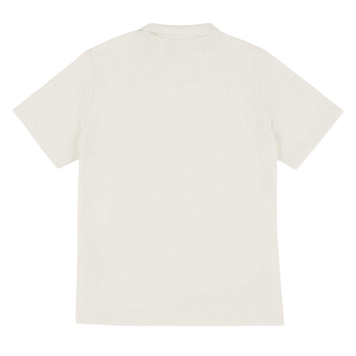 White - Back - Prevu Mens Abrey Herringbone Relaxed Fit Polo Shirt