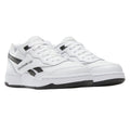 White-Black - Front - Reebok Childrens-Kids BB 4000 II Leather Trainers