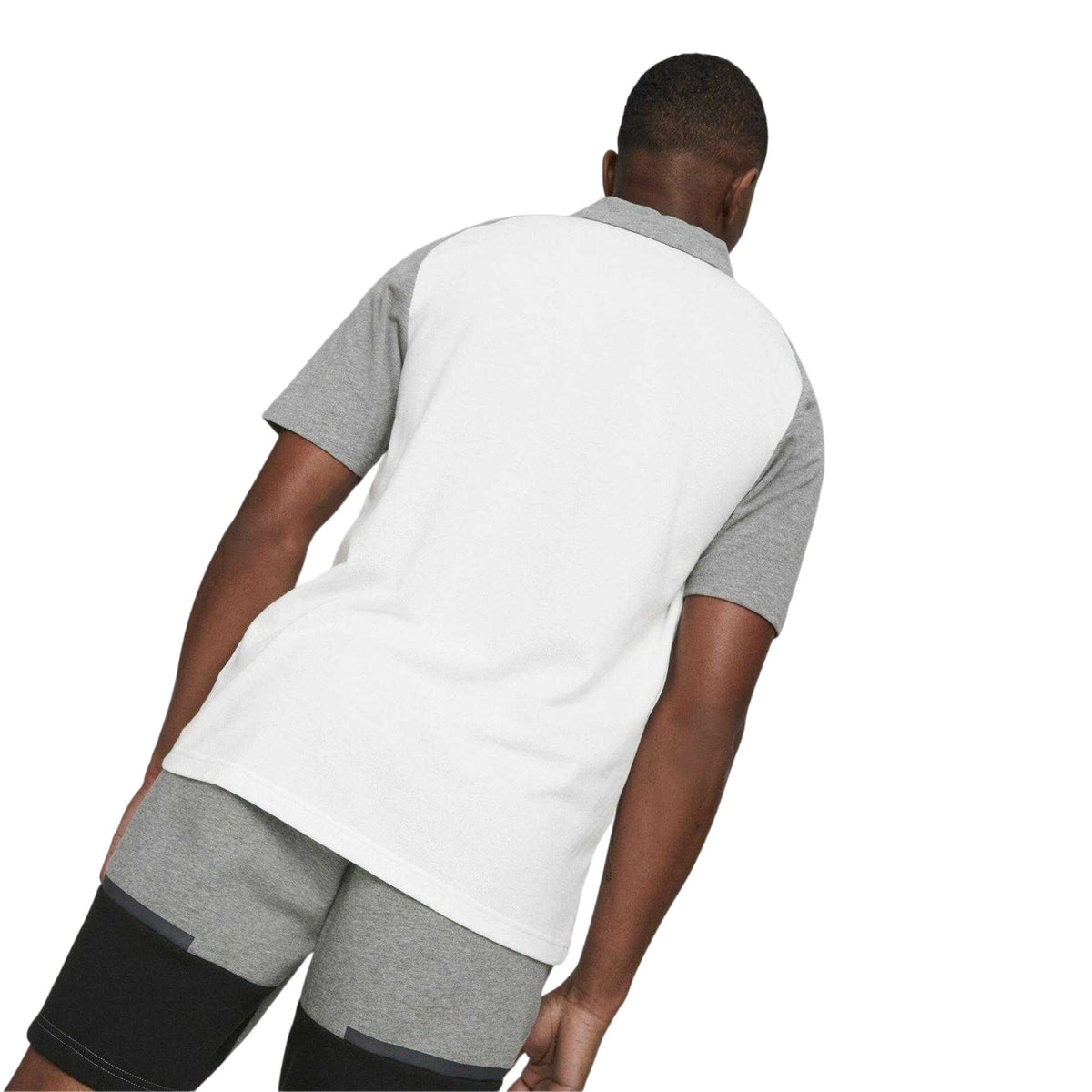 White-Grey - Side - Puma Mens Teamcup Casual Polo Shirt