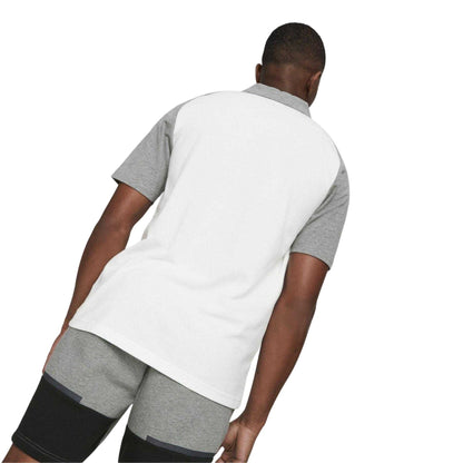 White-Grey - Side - Puma Mens Teamcup Casual Polo Shirt