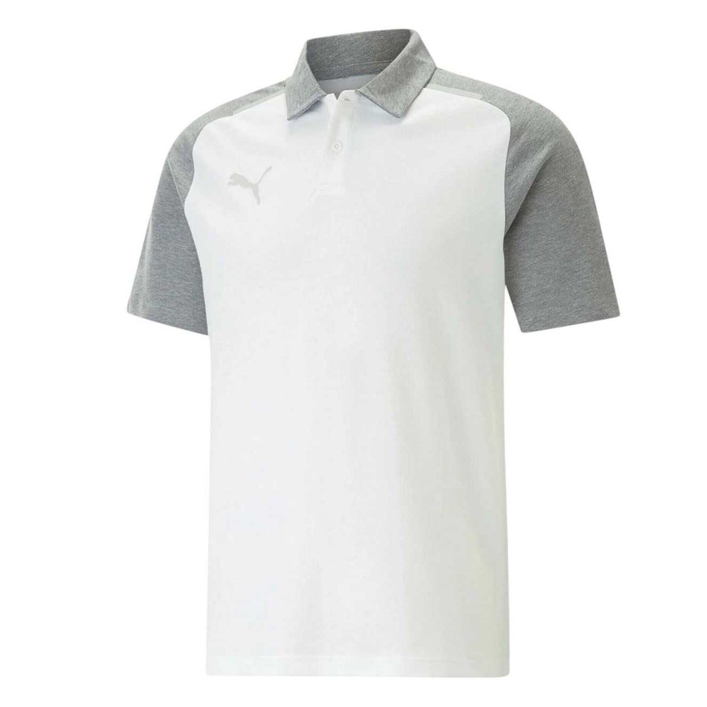 White-Grey - Front - Puma Mens Teamcup Casual Polo Shirt