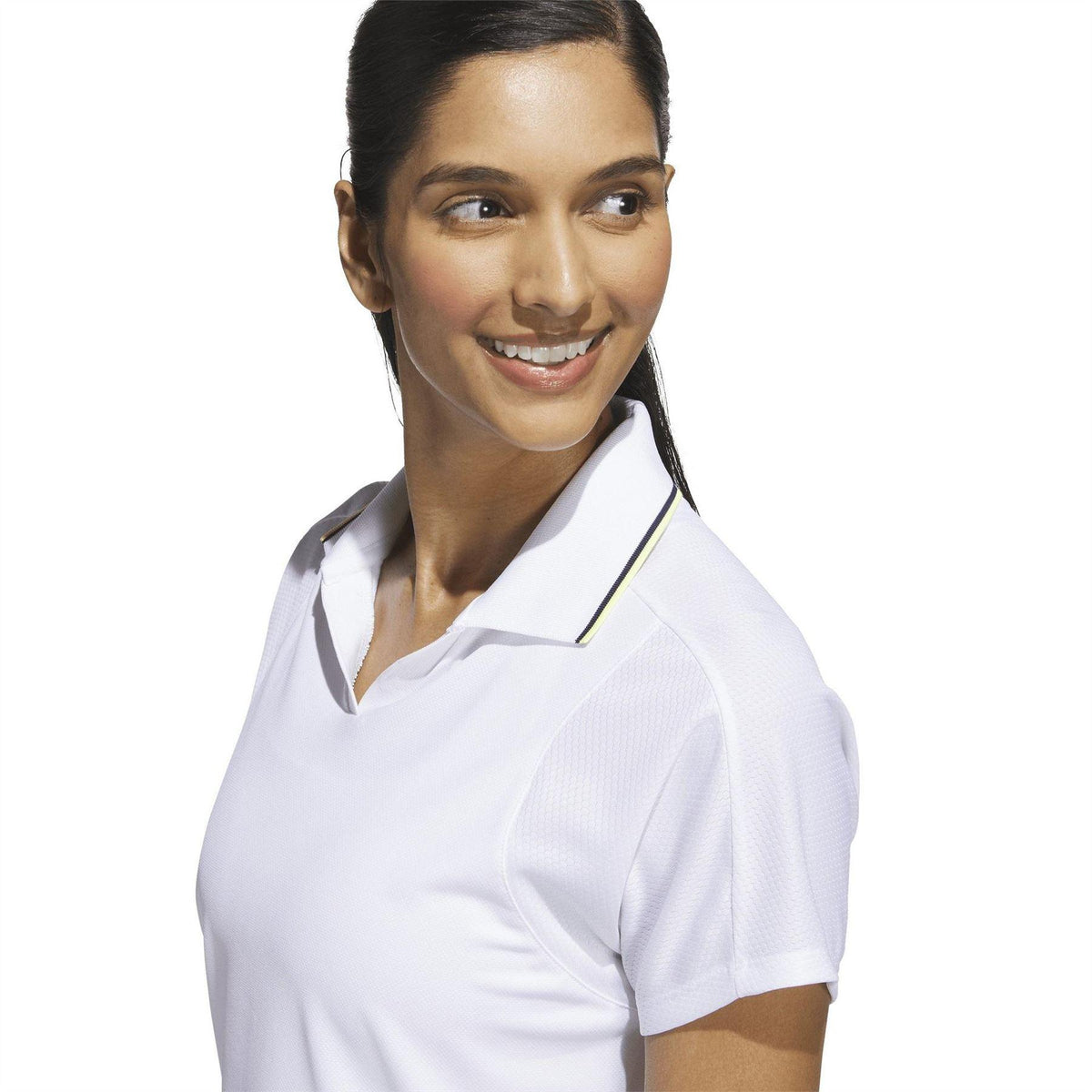 White - Side - Adidas Womens-Ladies Climacool Performance Polo Shirt