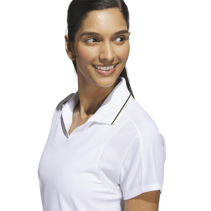 White - Side - Adidas Womens-Ladies Climacool Performance Polo Shirt