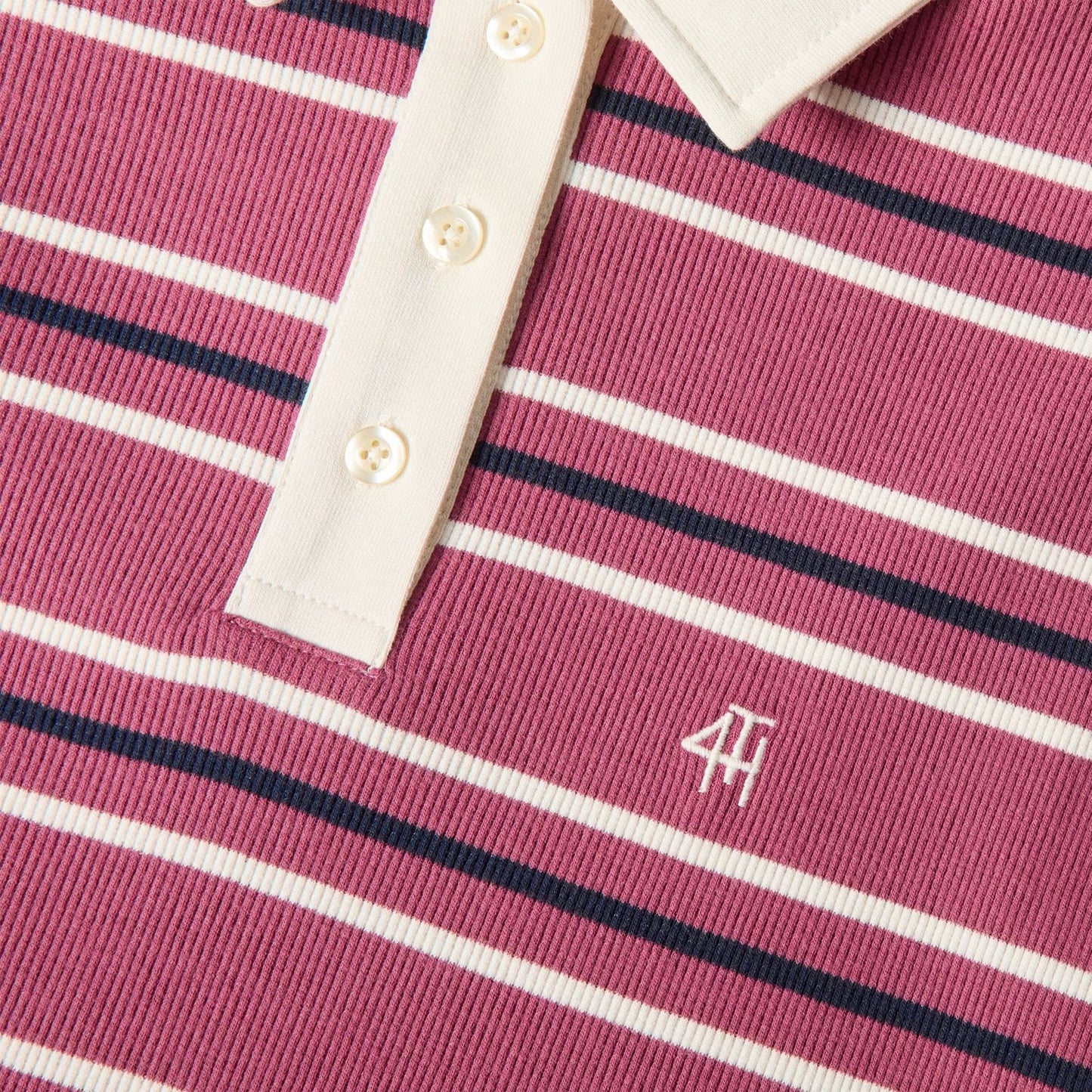 Navy-Cream - Lifestyle - 4th & Reckless Womens-Ladies Ralph Rugby Polo Shirt