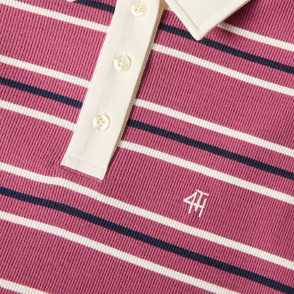 Navy-Cream - Lifestyle - 4th & Reckless Womens-Ladies Ralph Rugby Polo Shirt