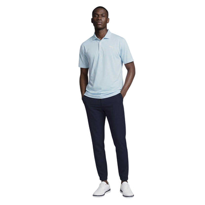 White-Blue - Pack Shot - Puma Mens Cloudspun Polo Shirt