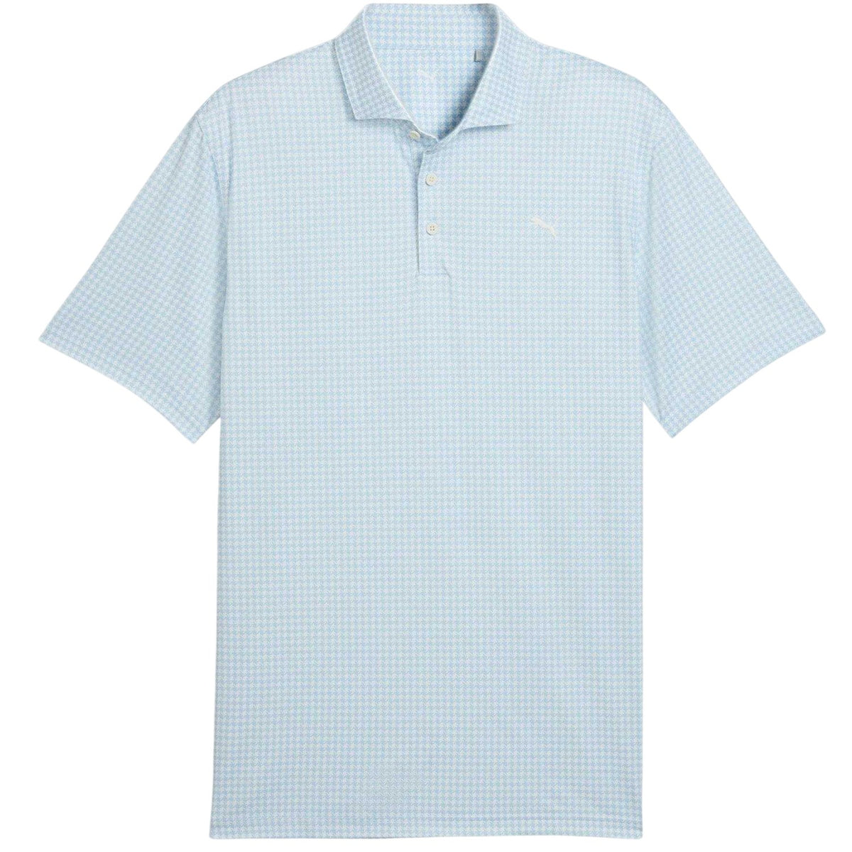 White-Blue - Front - Puma Mens Cloudspun Polo Shirt