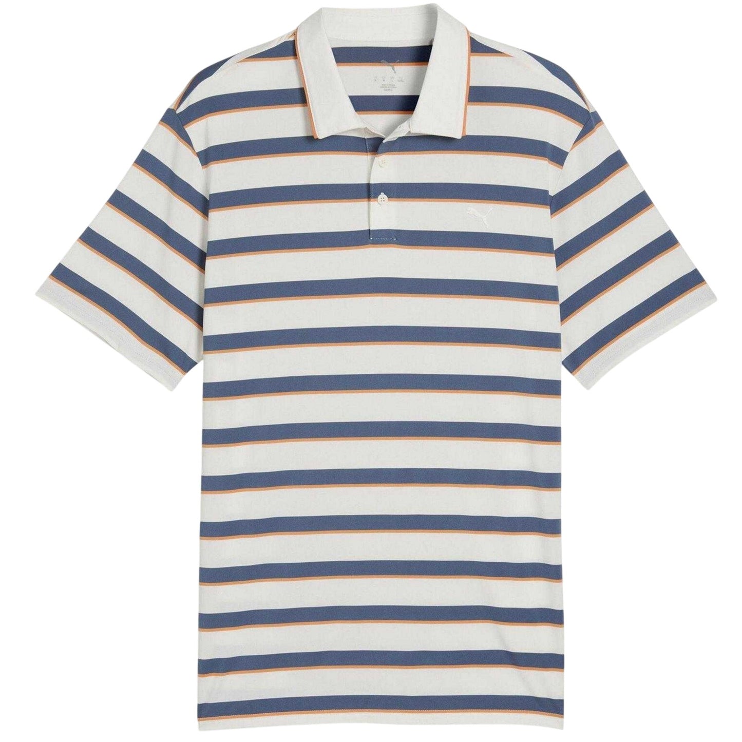 Warm White-Indie - Front - Puma Mens Cloudspun Horizontal Stripe Polo Shirt