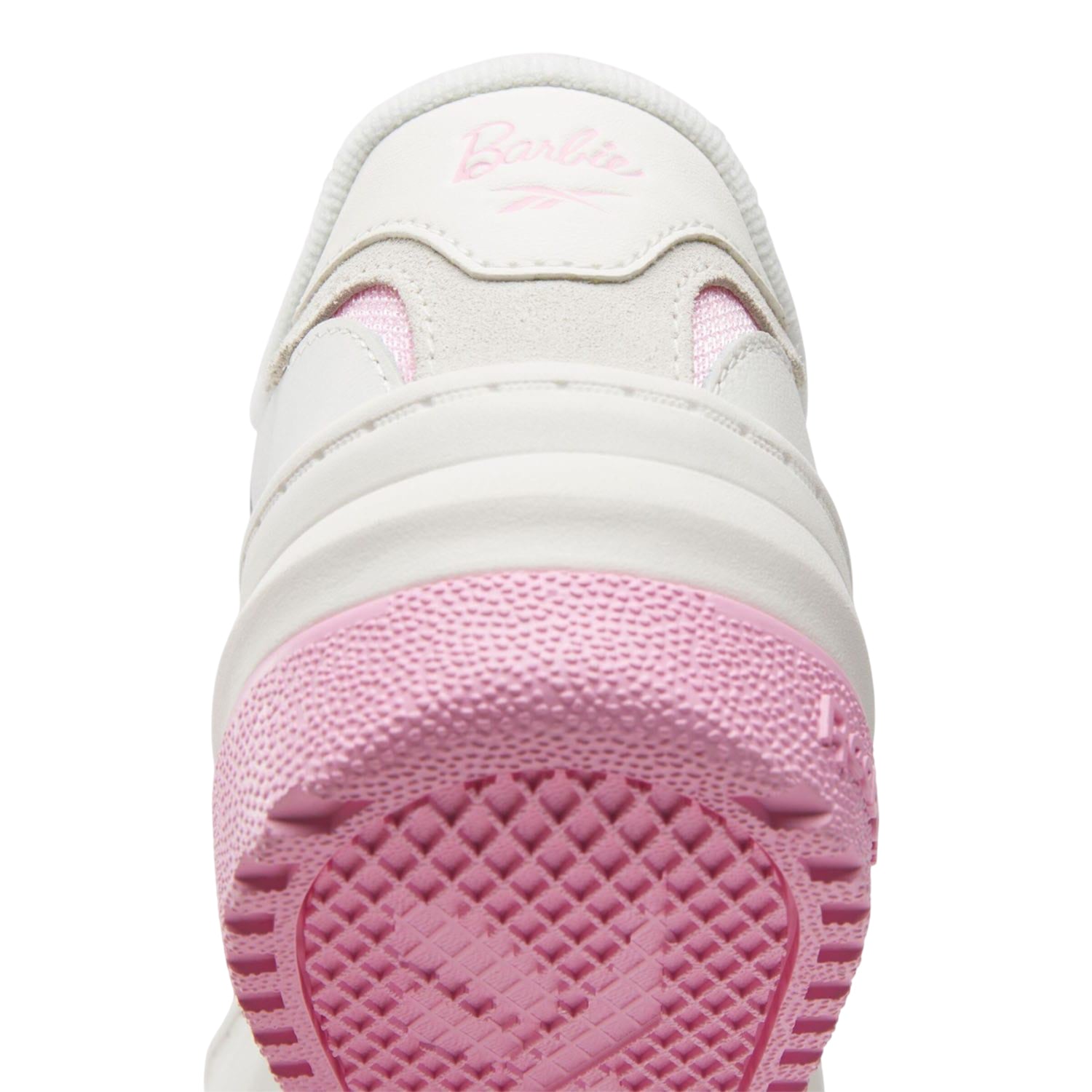 White-Pink - Pack Shot - Reebok Childrens-Kids X Barbie Club Leather Trainers