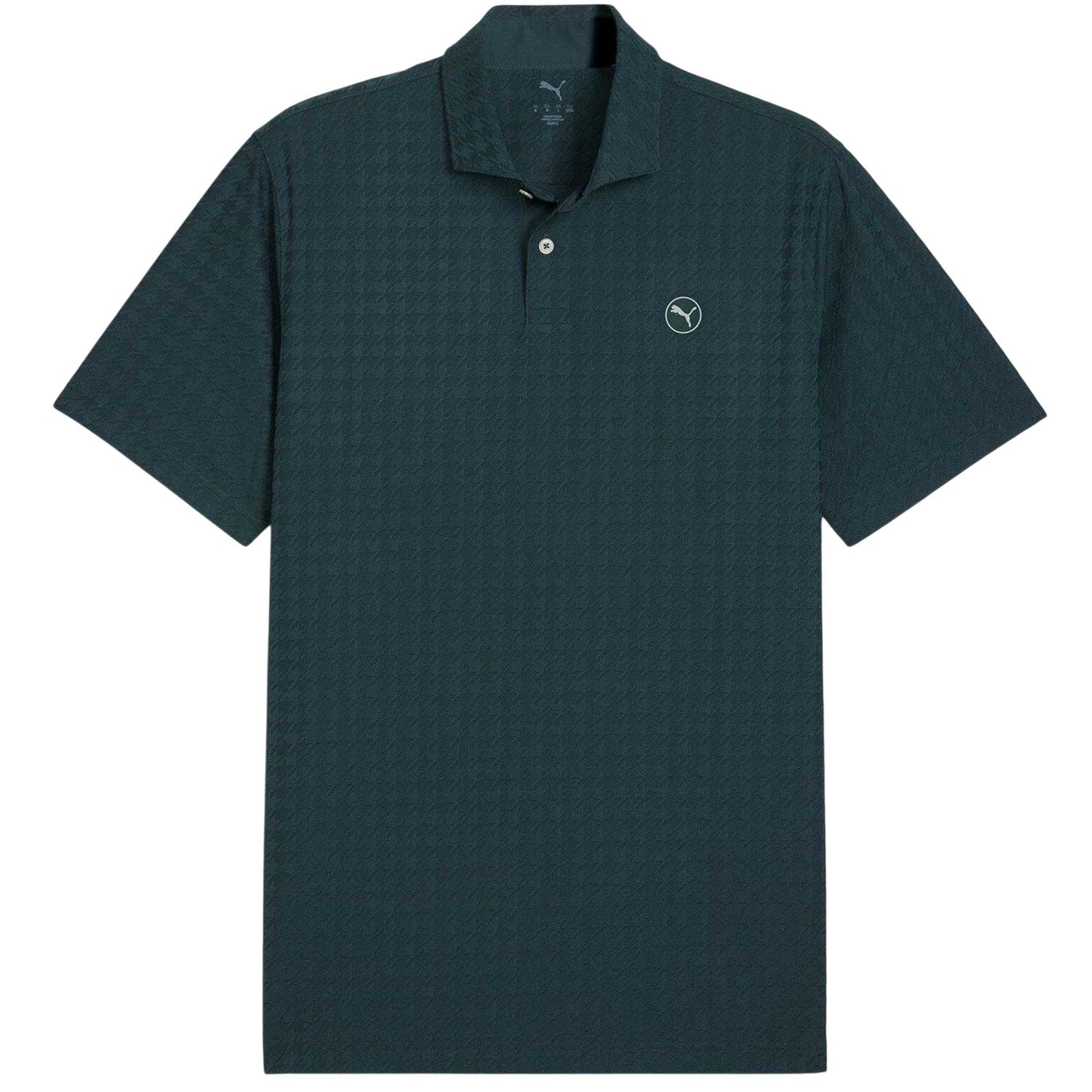 Green-Terrain - Front - Puma Mens Mattr Houndstooth Performance Polo Shirt