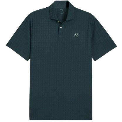 Green-Terrain - Front - Puma Mens Mattr Houndstooth Performance Polo Shirt