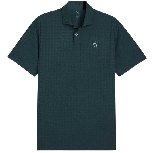 Green-Terrain - Front - Puma Mens Mattr Houndstooth Performance Polo Shirt