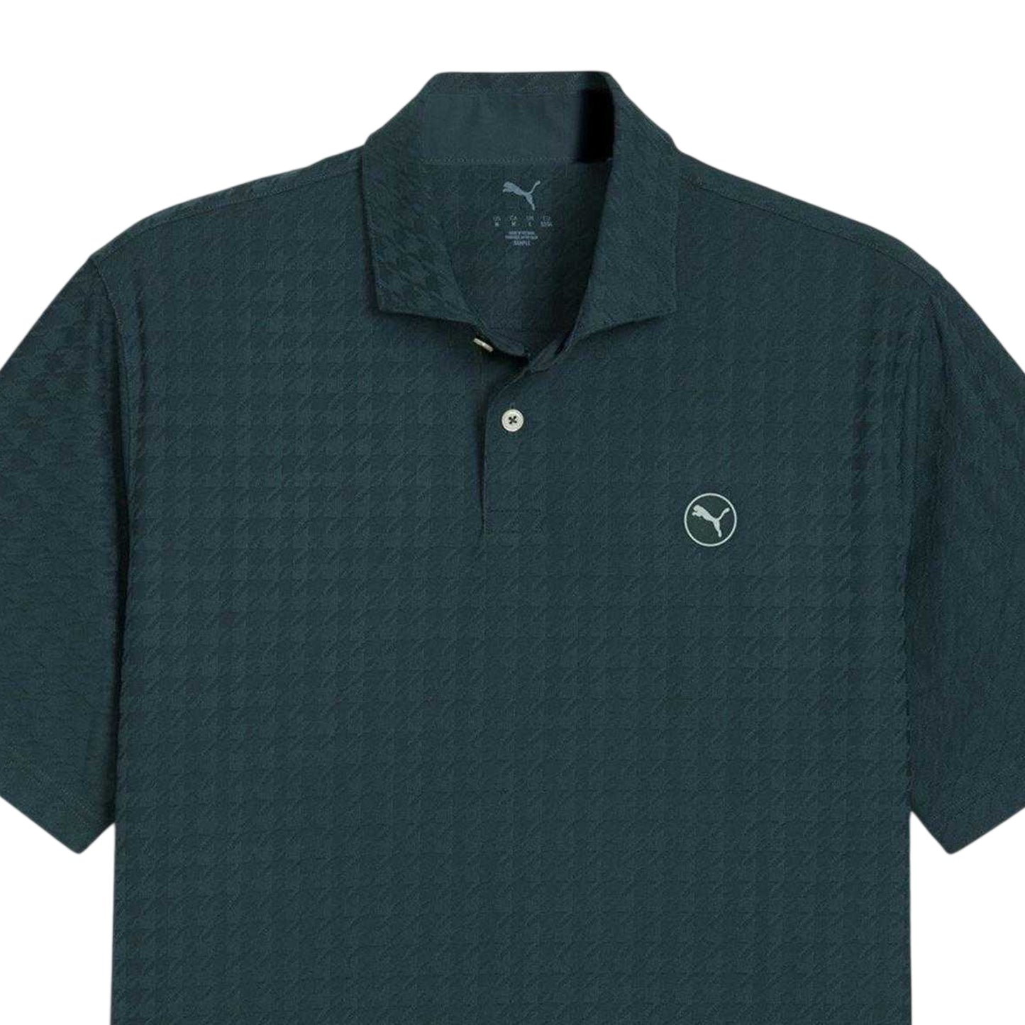 Green-Terrain - Side - Puma Mens Mattr Houndstooth Performance Polo Shirt