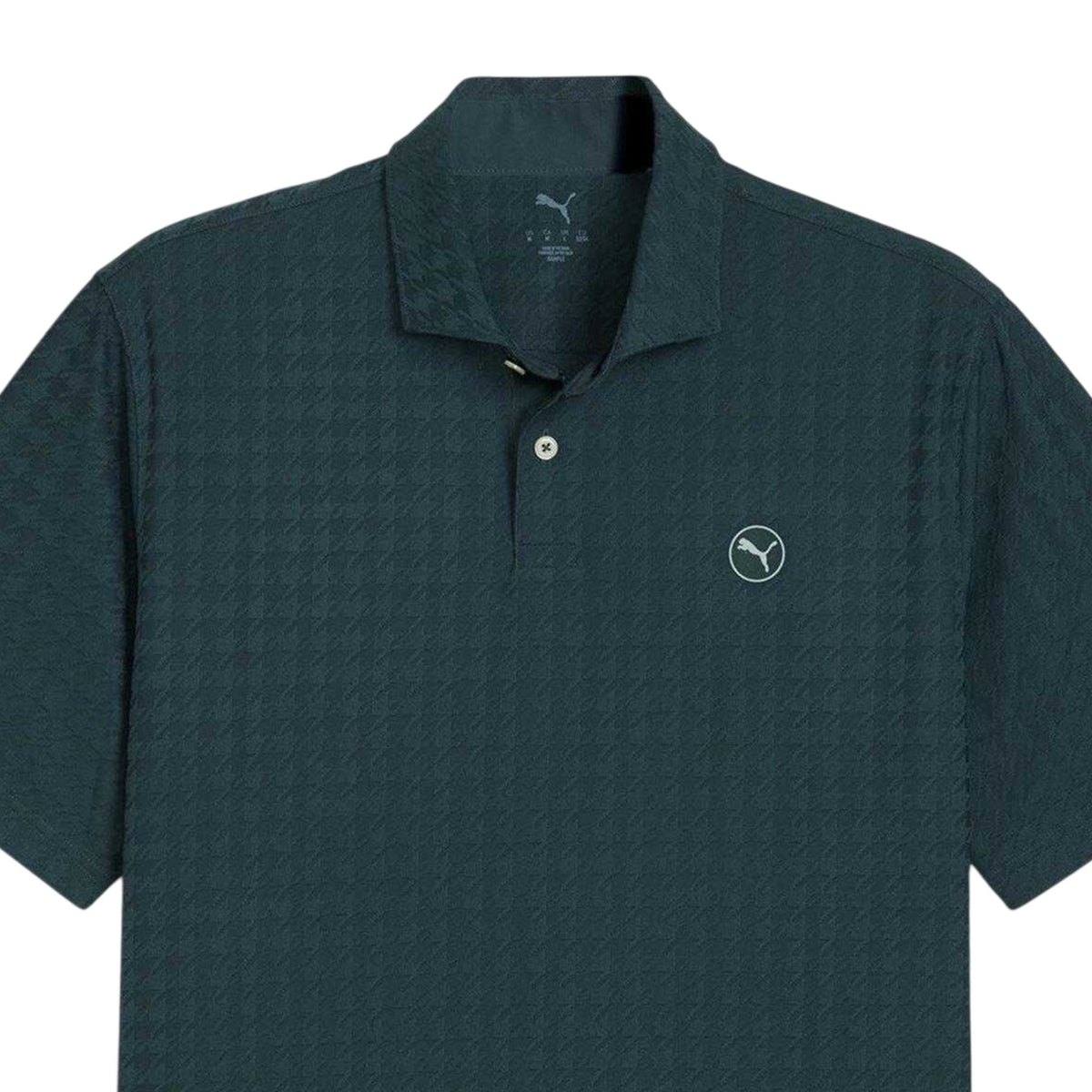 Green-Terrain - Side - Puma Mens Mattr Houndstooth Performance Polo Shirt