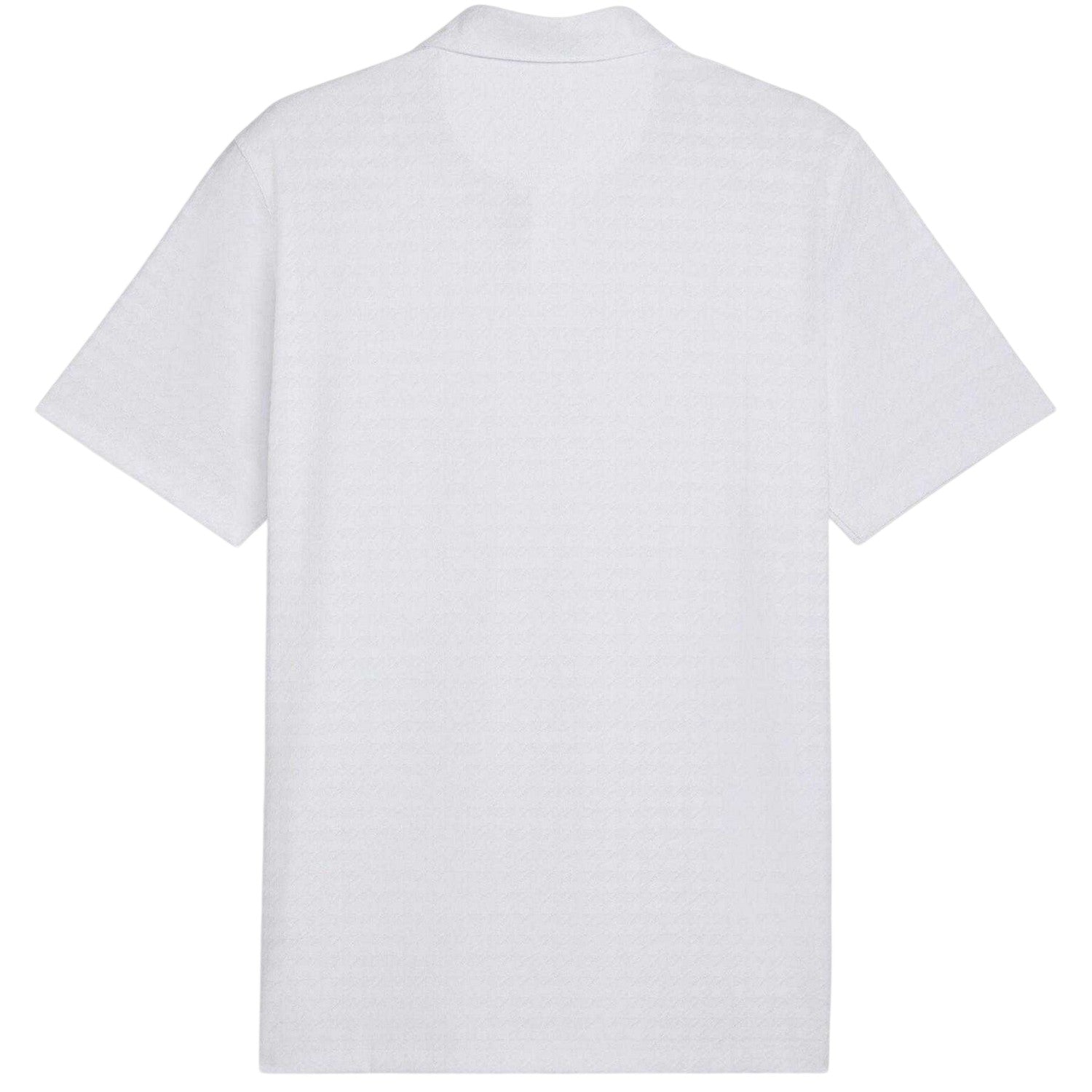 White - Back - Puma Mens Mattr Houndstooth Performance Polo Shirt