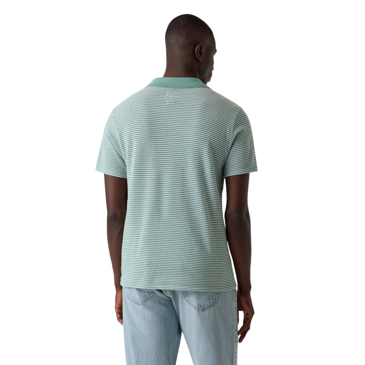 Slick-Blue - Back - Guess Mens Regular Polo Shirt