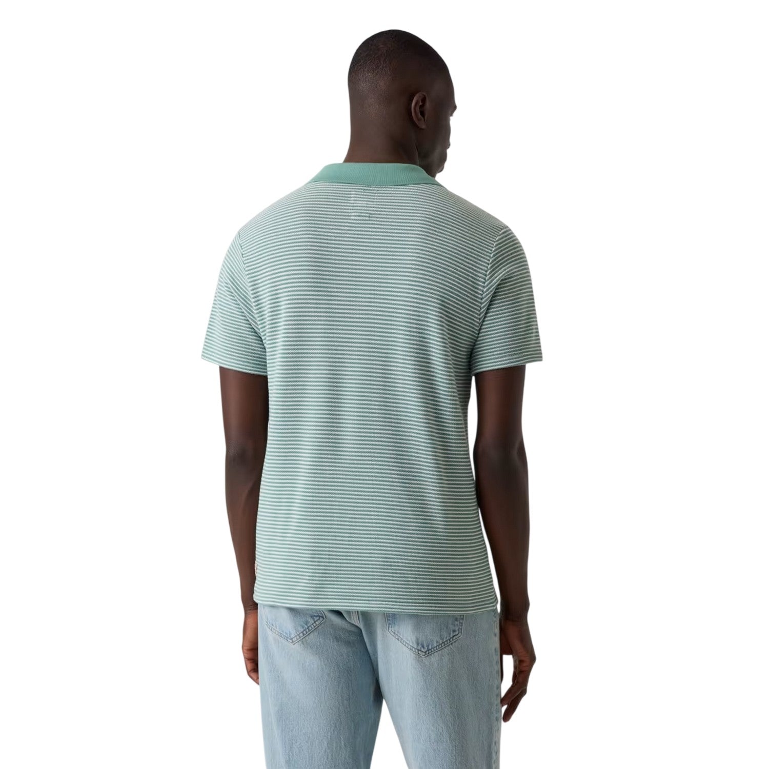Slick-Blue - Back - Guess Mens Regular Polo Shirt