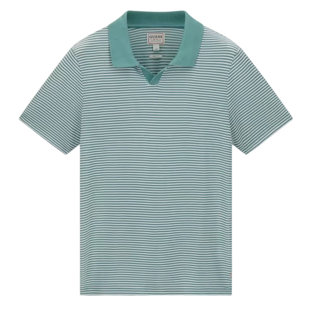 Slick-Blue - Front - Guess Mens Regular Polo Shirt
