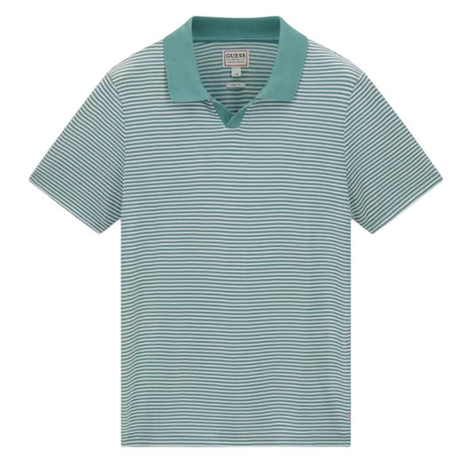 Slick-Blue - Front - Guess Mens Regular Polo Shirt