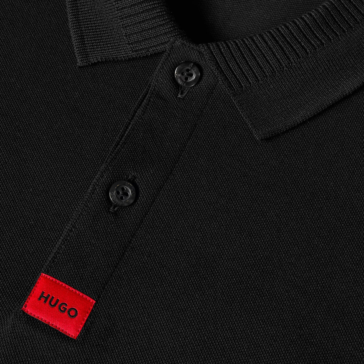 Black - Side - Hugo Mens Deresolo222 Slim Polo Shirt