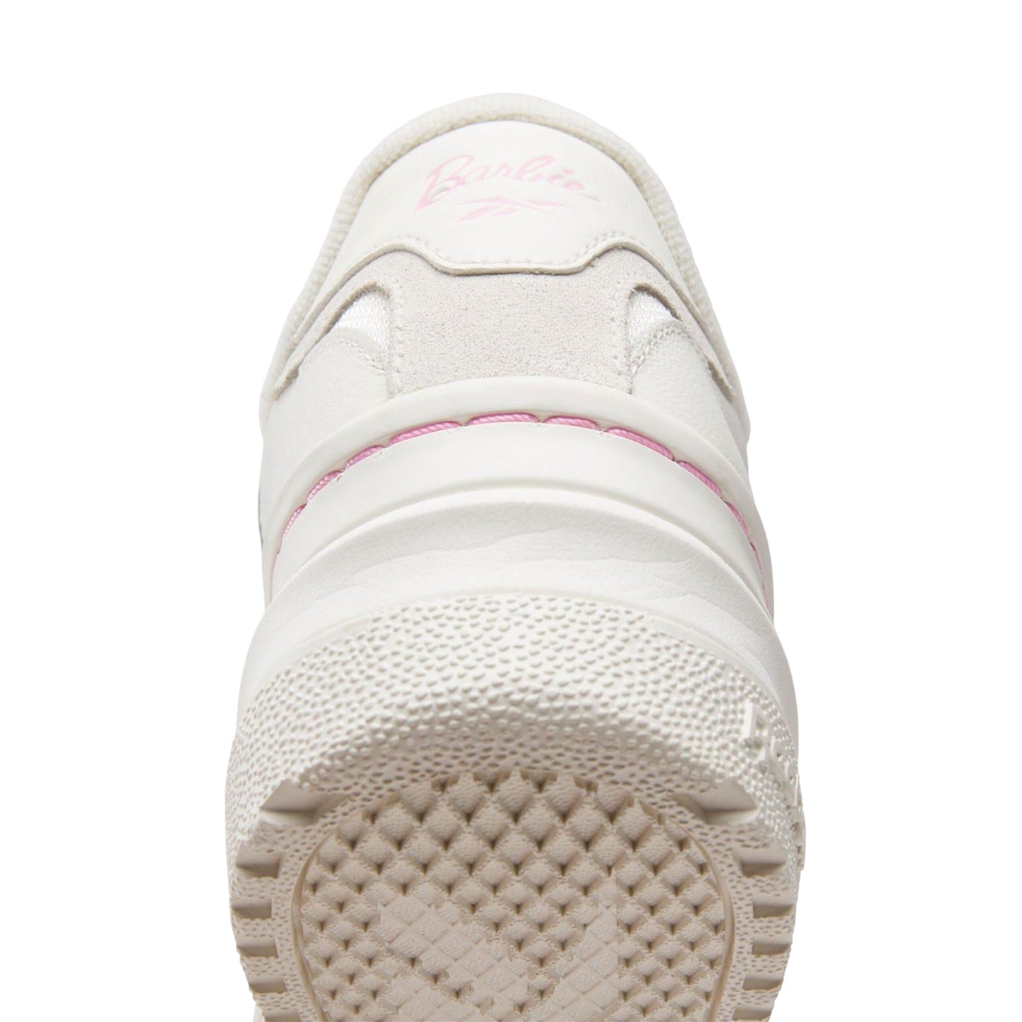 White-Pink - Pack Shot - Reebok Womens-Ladies X Barbie Club C Leather Trainers