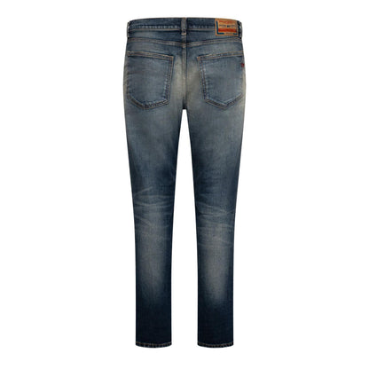 Blue Denim - Back - Diesel Mens 2019 D-Strukt Denim Distressed Slim Jeans
