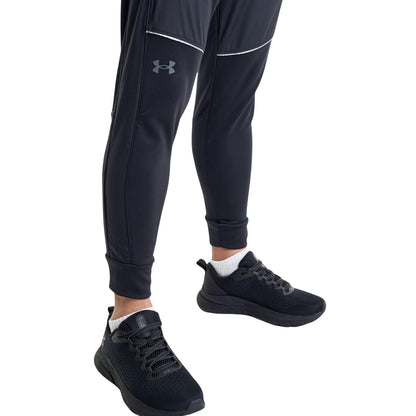 Black - Side - Under Armour Mens Storm Fleece Jogging Bottoms