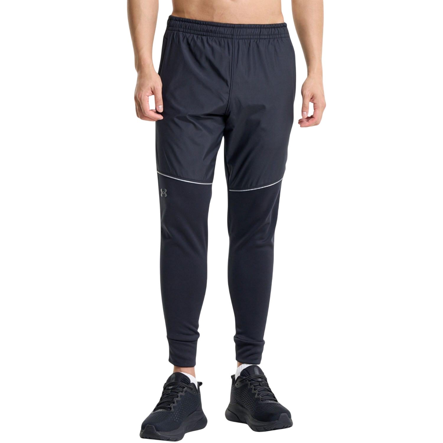 Black - Front - Under Armour Mens Storm Fleece Jogging Bottoms