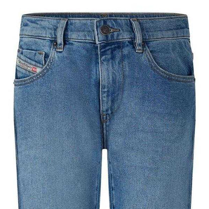 Blue Denim - Side - Diesel Mens 2019 D-Strukt Denim Slim Jeans