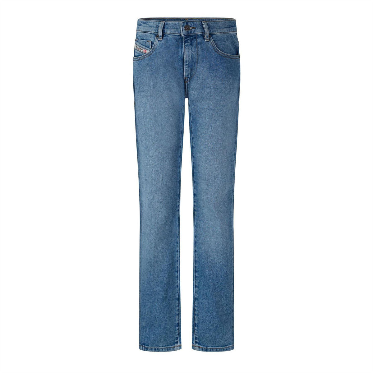 Blue Denim - Front - Diesel Mens 2019 D-Strukt Denim Slim Jeans