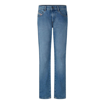Blue Denim - Front - Diesel Mens 2019 D-Strukt Denim Slim Jeans