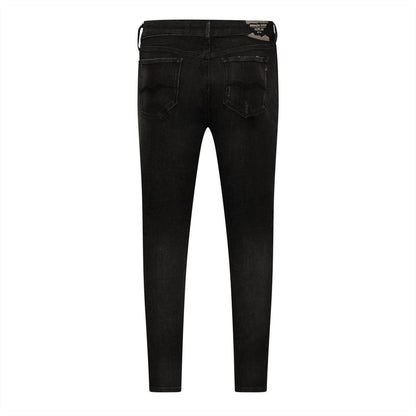 Grey - Back - Replay Womens-Ladies Luz Ripped Skinny Jeans