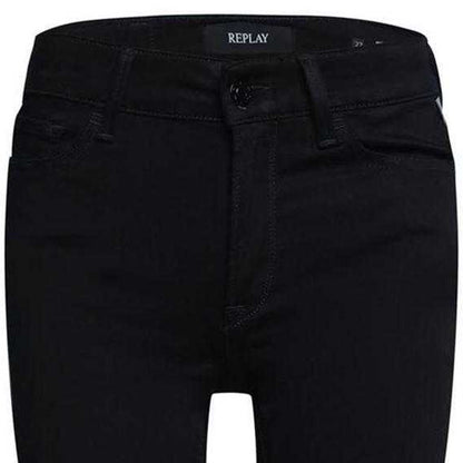 Blue - Side - Replay Womens-Ladies Luz High Rise Skinny Jeans