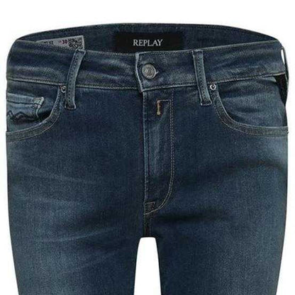 Blue - Side - Replay Womens-Ladies New Luz Skinny Jeans