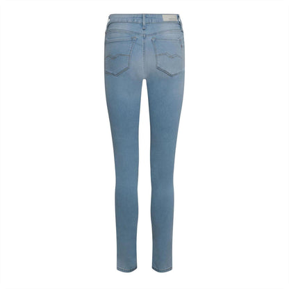Blue - Back - Replay Womens-Ladies New Luz Cotton Denim Skinny Jeans
