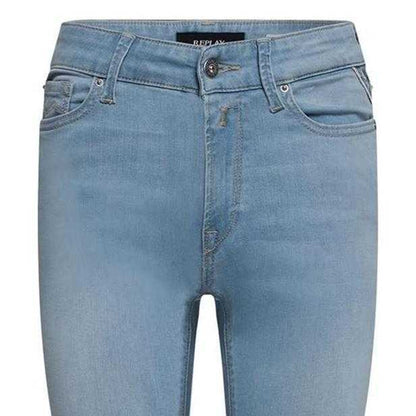 Blue - Side - Replay Womens-Ladies New Luz Cotton Denim Skinny Jeans