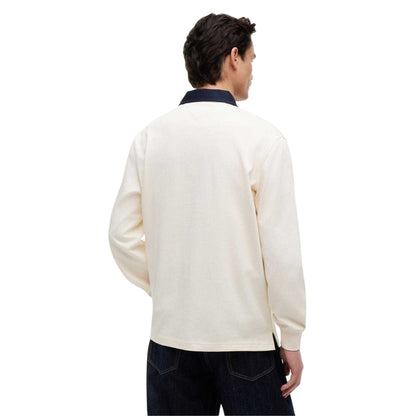 Calico - Back - Tommy Jeans Mens Long-Sleeved Polo Shirt