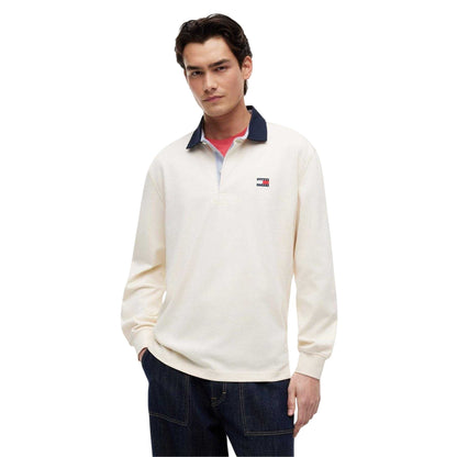 Calico - Side - Tommy Jeans Mens Long-Sleeved Polo Shirt