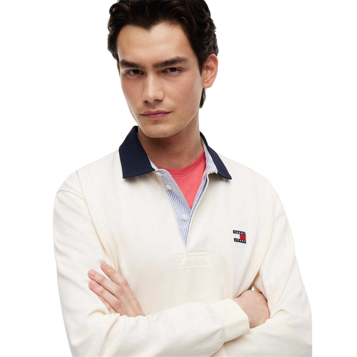 Calico - Lifestyle - Tommy Jeans Mens Long-Sleeved Polo Shirt