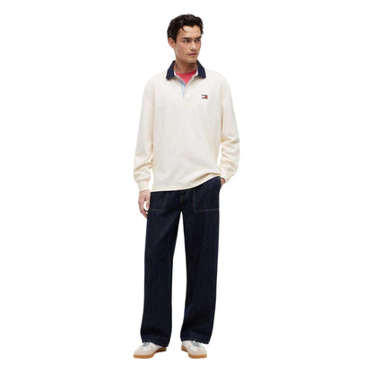 Calico - Pack Shot - Tommy Jeans Mens Long-Sleeved Polo Shirt