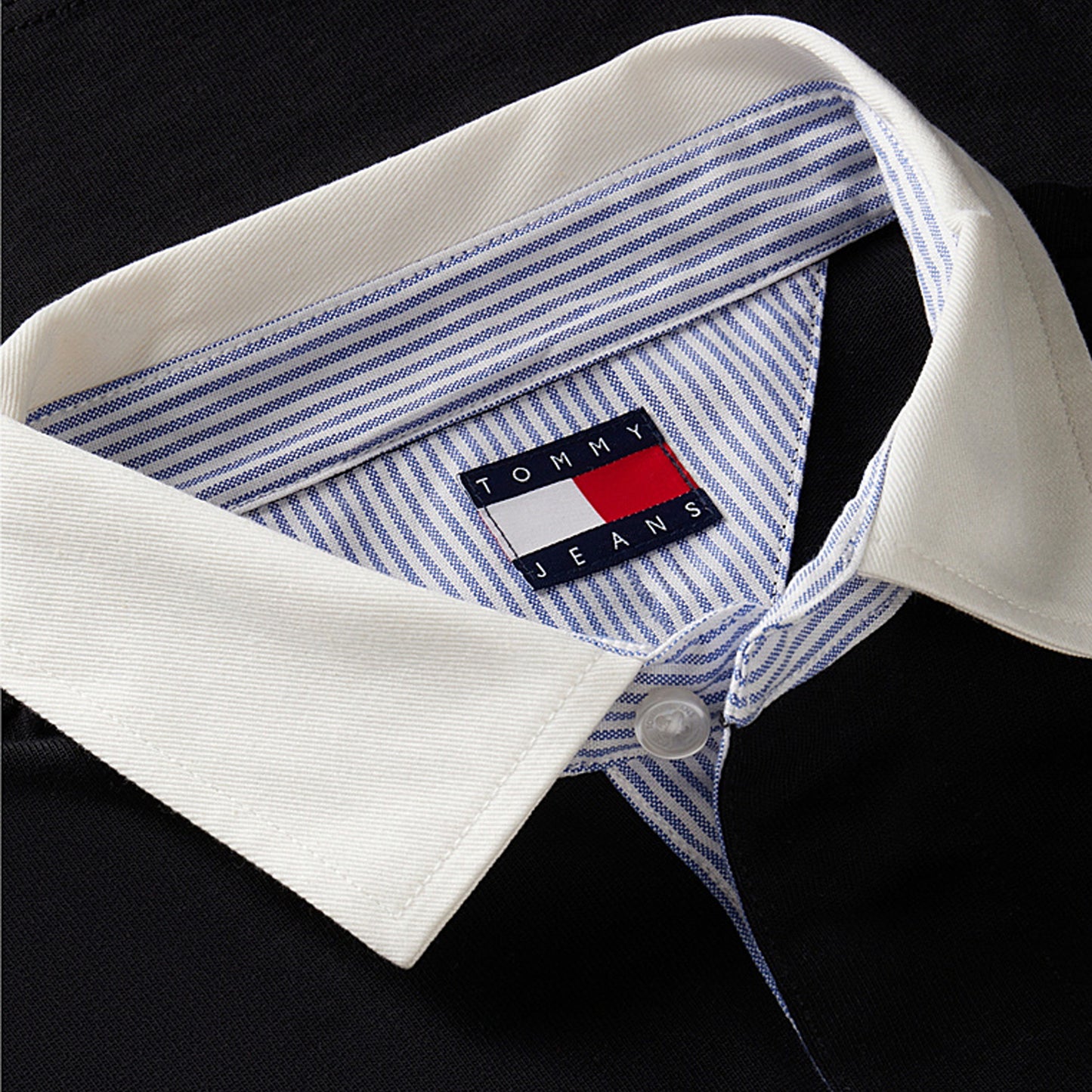 Dark Navy - Lifestyle - Tommy Jeans Mens Long-Sleeved Polo Shirt