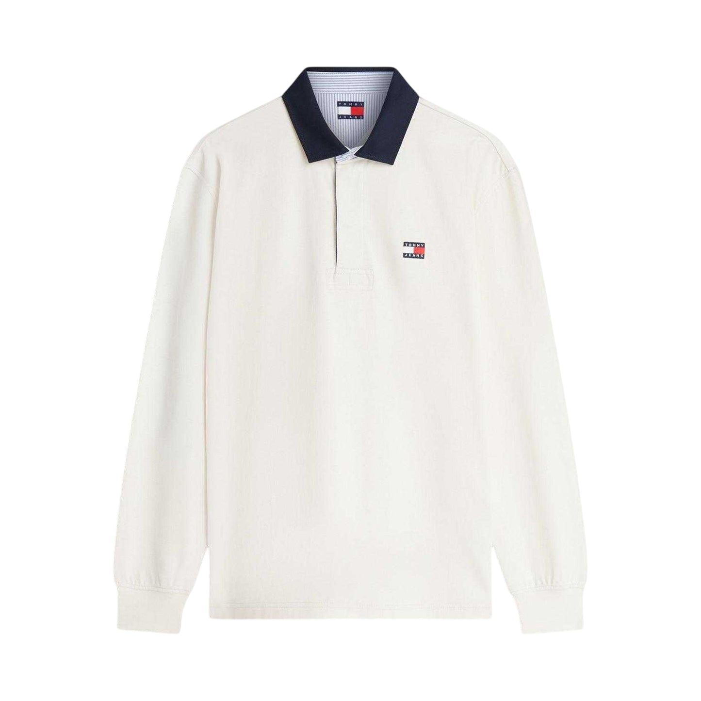 Calico - Front - Tommy Jeans Mens Long-Sleeved Polo Shirt