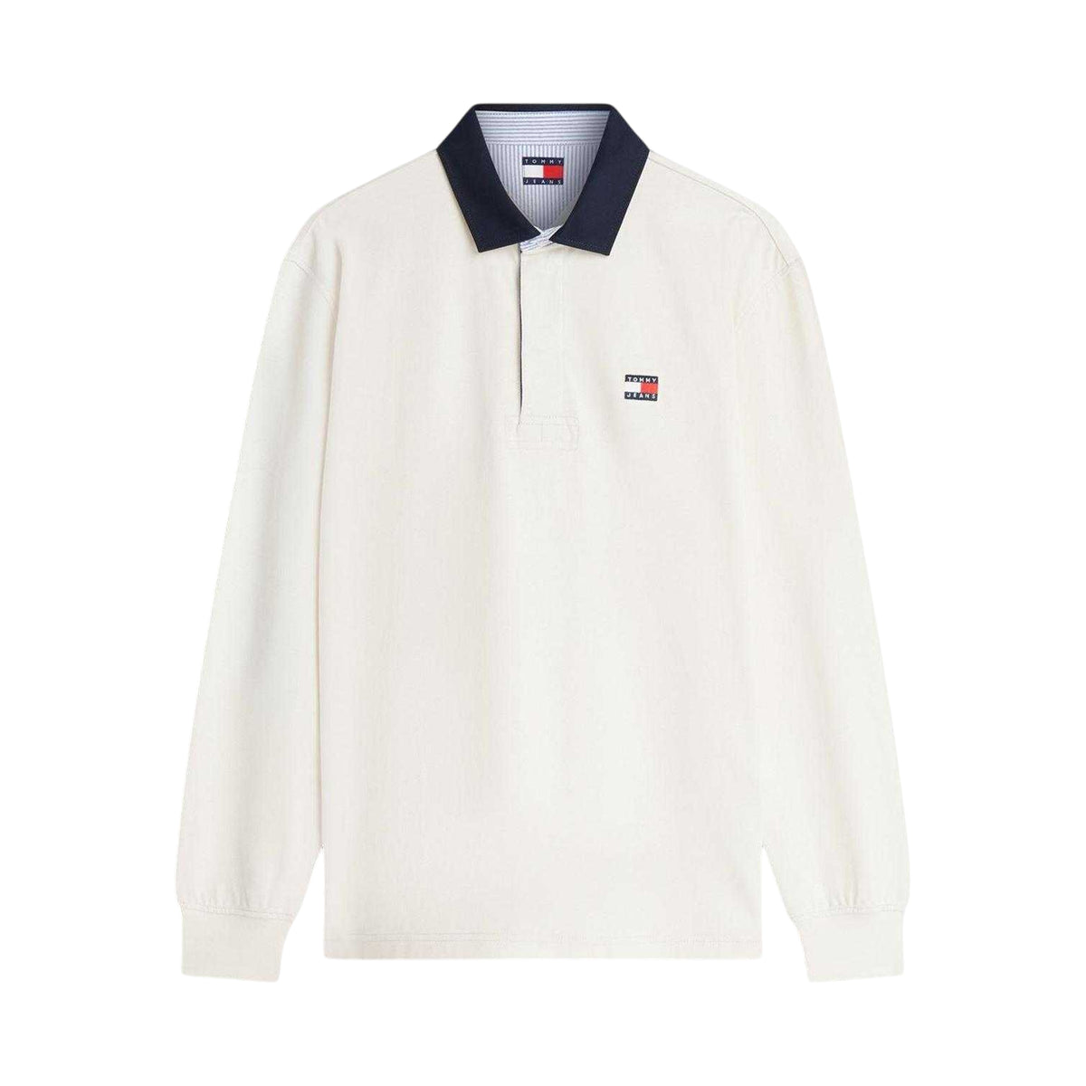 Calico - Front - Tommy Jeans Mens Long-Sleeved Polo Shirt