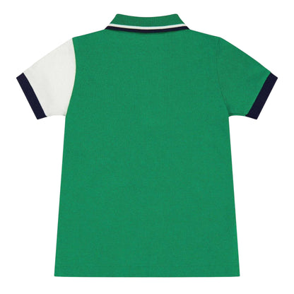 Green - Back - Ralph Lauren Childrens-Kids Colour Block Rugby Shirt