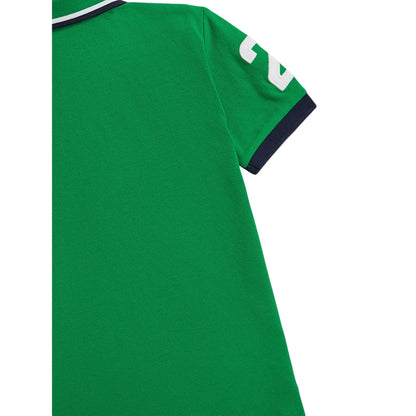 Green - Side - Ralph Lauren Childrens-Kids Colour Block Rugby Shirt